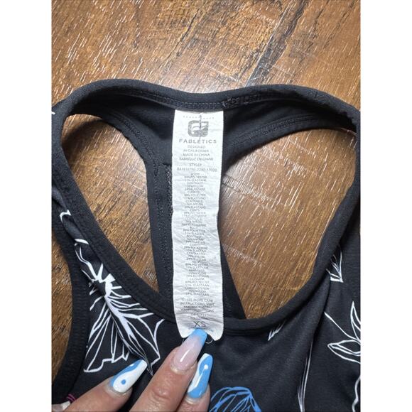 Fabletics Clara Sports Bra Black Floral Midi Womens Size Medium - Picture 5 of 6